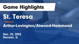St. Teresa  vs Arthur-Lovington/Atwood-Hammond  Game Highlights - Dec. 23, 2023