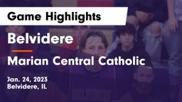 Belvidere  vs Marian Central Catholic  Game Highlights - Jan. 24, 2023
