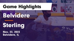 Belvidere  vs Sterling  Game Highlights - Nov. 22, 2023