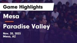 Mesa  vs Paradise Valley  Game Highlights - Nov. 20, 2023