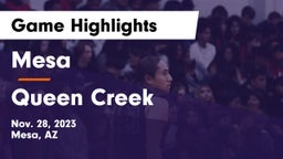 Mesa  vs Queen Creek  Game Highlights - Nov. 28, 2023