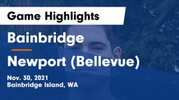 Bainbridge  vs Newport  (Bellevue) Game Highlights - Nov. 30, 2021