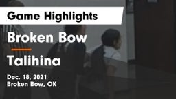 Broken Bow  vs Talihina Game Highlights - Dec. 18, 2021