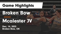 Broken Bow  vs Mcalester JV Game Highlights - Dec. 14, 2023
