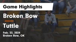 Broken Bow  vs Tuttle Game Highlights - Feb. 22, 2024