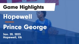 Hopewell  vs Prince George  Game Highlights - Jan. 20, 2023