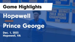 Hopewell  vs Prince George  Game Highlights - Dec. 1, 2023