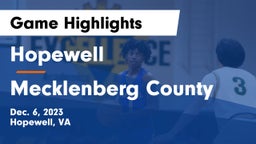 Hopewell  vs Mecklenberg County  Game Highlights - Dec. 6, 2023