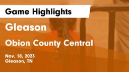 Gleason  vs Obion County Central  Game Highlights - Nov. 18, 2023
