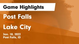 Post Falls  vs Lake City  Game Highlights - Jan. 18, 2022