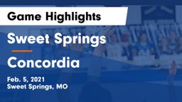 Sweet Springs  vs Concordia  Game Highlights - Feb. 5, 2021