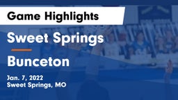 Sweet Springs  vs Bunceton  Game Highlights - Jan. 7, 2022