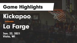 Kickapoo vs La Farge Game Highlights - Jan. 22, 2021