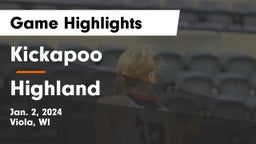 Kickapoo vs Highland  Game Highlights - Jan. 2, 2024