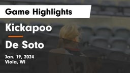 Kickapoo vs De Soto  Game Highlights - Jan. 19, 2024