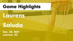 Laurens  vs Saluda  Game Highlights - Dec. 28, 2021