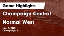 Champaign Central  vs Normal West  Game Highlights - Jan. 7, 2022