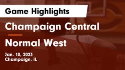 Champaign Central  vs Normal West  Game Highlights - Jan. 10, 2023