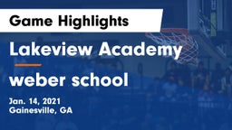 Lakeview Academy  vs weber school Game Highlights - Jan. 14, 2021