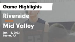 Riverside  vs Mid Valley  Game Highlights - Jan. 13, 2022