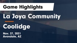 La Joya Community  vs Coolidge  Game Highlights - Nov. 27, 2021