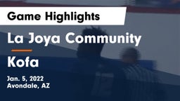 La Joya Community  vs Kofa  Game Highlights - Jan. 5, 2022