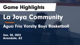 La Joya Community  vs Agua Fria  Varsity Boys Basketball Game Highlights - Jan. 20, 2022