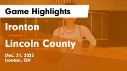 Ironton  vs Lincoln County  Game Highlights - Dec. 21, 2023