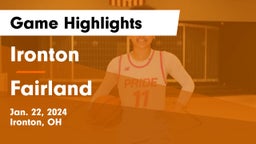 Ironton  vs Fairland  Game Highlights - Jan. 22, 2024