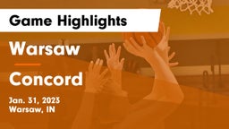 Warsaw  vs Concord  Game Highlights - Jan. 31, 2023