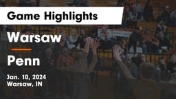 Warsaw  vs Penn  Game Highlights - Jan. 10, 2024