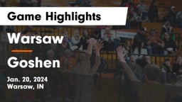 Warsaw  vs Goshen  Game Highlights - Jan. 20, 2024