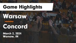Warsaw  vs Concord  Game Highlights - March 2, 2024