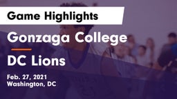 Gonzaga College  vs DC Lions Game Highlights - Feb. 27, 2021
