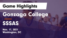 Gonzaga College  vs SSSAS Game Highlights - Nov. 17, 2021