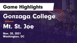 Gonzaga College  vs Mt. St. Joe Game Highlights - Nov. 20, 2021