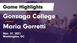 Gonzaga College  vs Maria Gorretti Game Highlights - Nov. 27, 2021