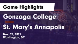 Gonzaga College  vs St. Mary's Annapolis Game Highlights - Nov. 26, 2021