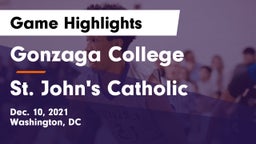 Gonzaga College  vs St. John's Catholic Game Highlights - Dec. 10, 2021