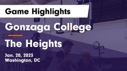 Gonzaga College  vs The Heights Game Highlights - Jan. 20, 2023