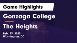 Gonzaga College  vs The Heights Game Highlights - Feb. 23, 2023