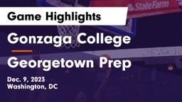 Gonzaga College  vs Georgetown Prep Game Highlights - Dec. 9, 2023