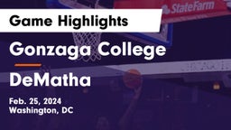 Gonzaga College  vs DeMatha  Game Highlights - Feb. 25, 2024