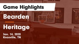 Bearden  vs Heritage  Game Highlights - Jan. 14, 2020