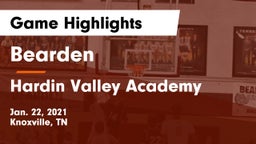 Bearden  vs Hardin Valley Academy Game Highlights - Jan. 22, 2021