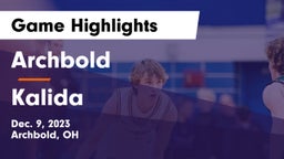 Archbold  vs Kalida  Game Highlights - Dec. 9, 2023