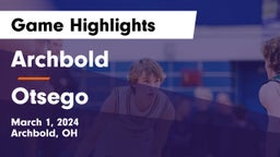 Archbold  vs Otsego  Game Highlights - March 1, 2024