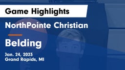 NorthPointe Christian  vs Belding  Game Highlights - Jan. 24, 2023
