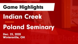 Indian Creek  vs Poland Seminary  Game Highlights - Dec. 23, 2020