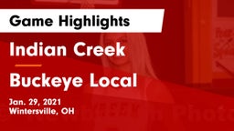 Indian Creek  vs Buckeye Local   Game Highlights - Jan. 29, 2021